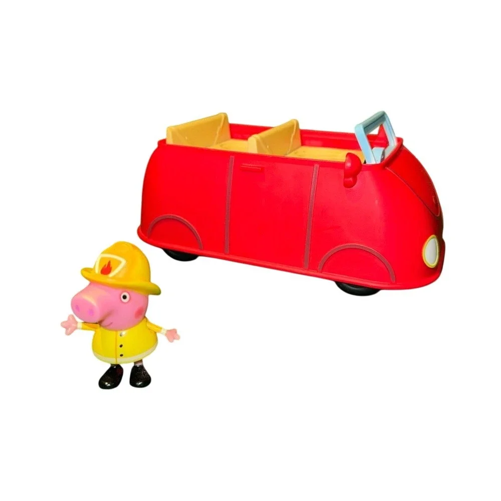 Hasbro Peppa Pig Family Red Car Toy Vehicle with Firefighter Peppa‎ Figure Set